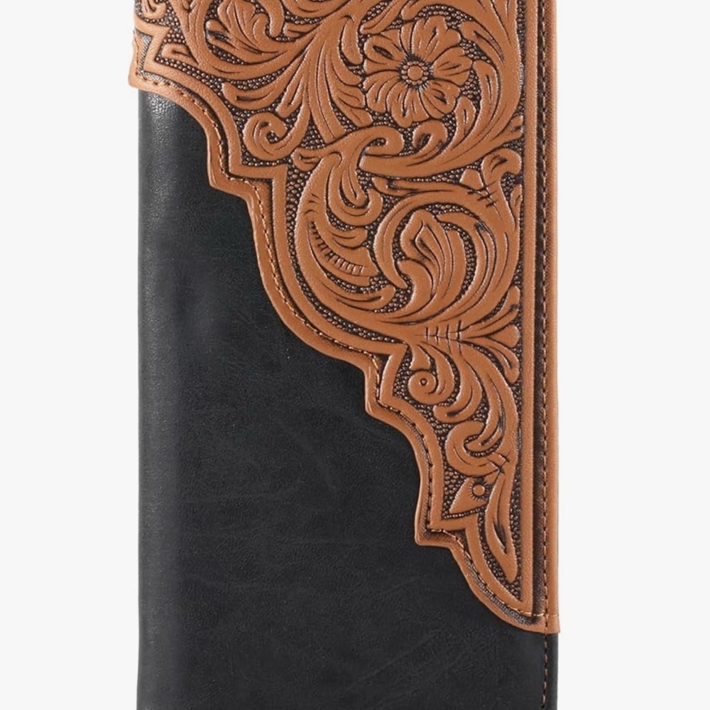 Black and Brown Men Embossed Wallet